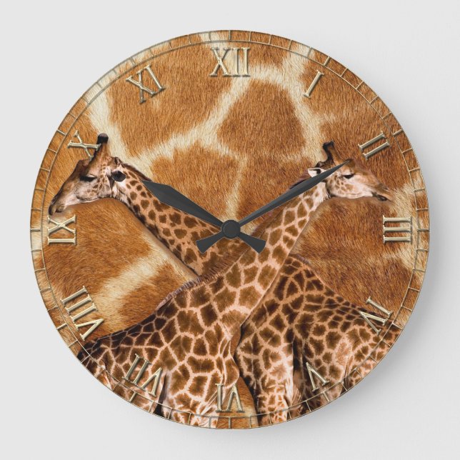 Grande Horloge Ronde Giraffe 1A & Options numériques (Recto)