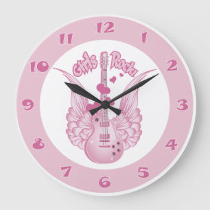 Grande Horloge Ronde Girly Winged