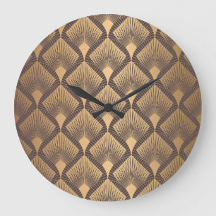 Grande Horloge Ronde Glamour Art Déco : Balances d'or.