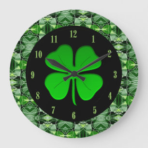 Grande Horloge Ronde Glorious Green Abstract