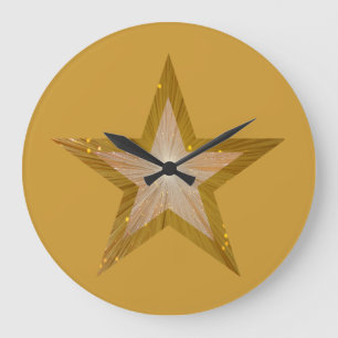 Grande Horloge Ronde "Gold" Star clock round gold