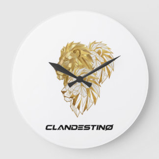 Grande Horloge Ronde Golden Lion Wall Clock – Majestic Design