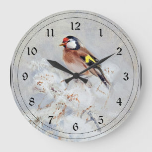 Grande Horloge Ronde Goldfinch, tableau de Georg Stoopendaal