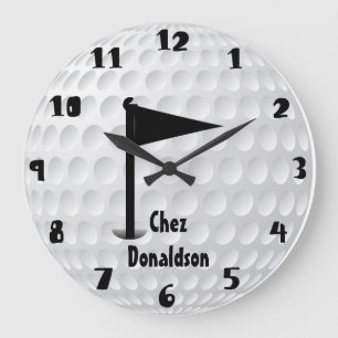 Grande Horloge Ronde Golf personnalisé amusant