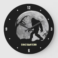 Gone Squatching avec lune et silhouette