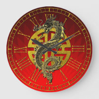 Gradient chinois de rouge de prospérité de symbole
