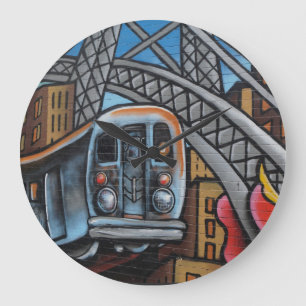 Grande Horloge Ronde Graffiti urbain dans le métro