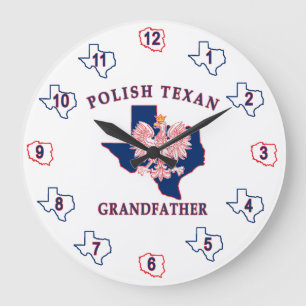 Grande Horloge Ronde Grand-père texan polonais