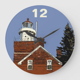 GRANDE HORLOGE RONDE GRAND POINT DE BAIE