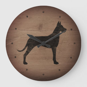 Grande Horloge Ronde Grande Silhouette Danse Style Rustique