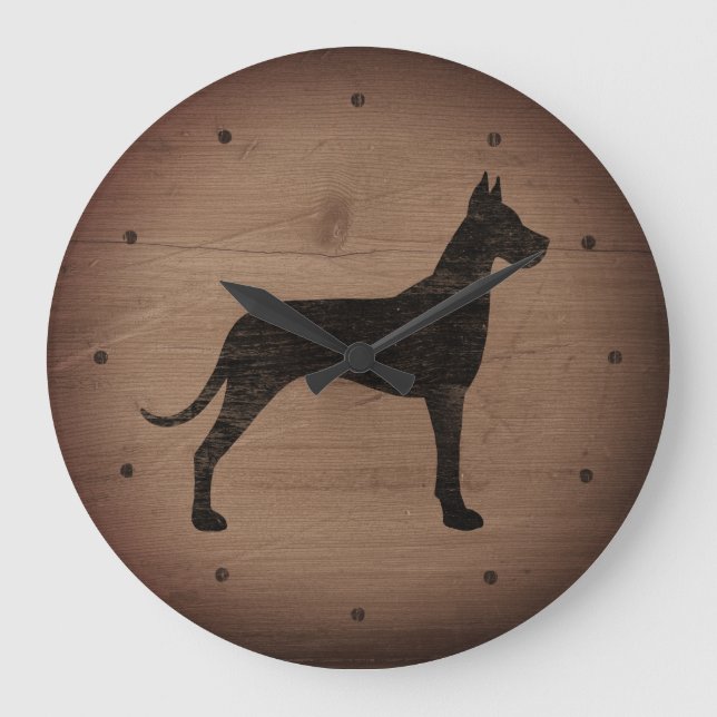 Grande Horloge Ronde Grande Silhouette Danse Style Rustique (Recto)