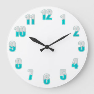 Grande Horloge Ronde Grands nombres à moitié pleins frais drôles