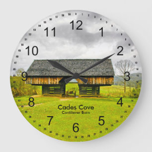 Grande Horloge Ronde Grange en porte-à-faux de crique de Cades à