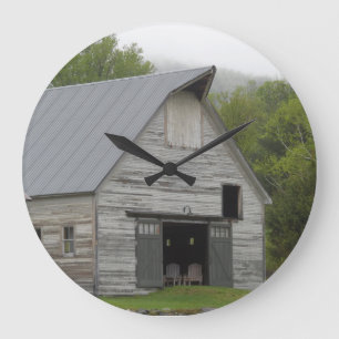 Grande Horloge Ronde Grange rustique Vermont