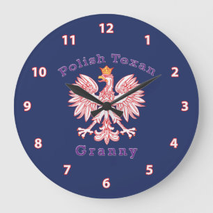 Grande Horloge Ronde Granny d'aigle texan polonais