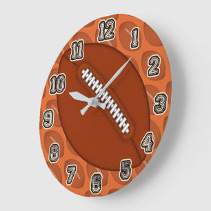 Grande Horloge Ronde Graphiques de football déjanté