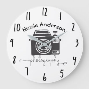 Grande Horloge Ronde Graphisme de logo minimal moderne pour appareil ph