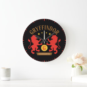 Grande Horloge Ronde GRAYFFINDOR™ Maison double Lion épée graphique