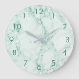 Grande Horloge Ronde Green trendy marble