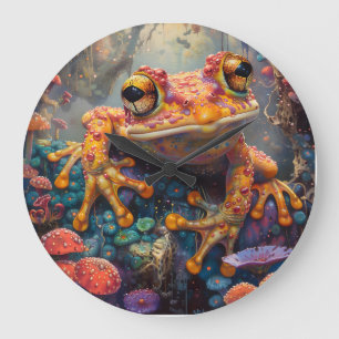 Grande Horloge Ronde Grenouille magique Fairytale