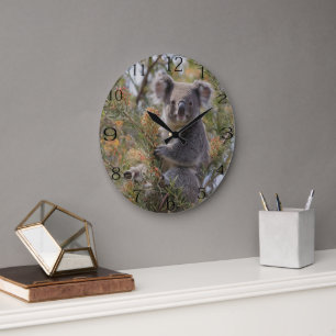 Grande Horloge Ronde Grevillea Koala Bear,