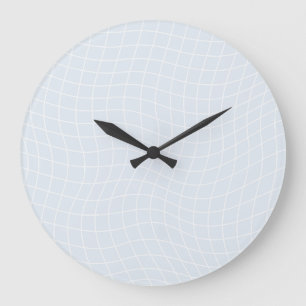 Grande Horloge Ronde Grille déformée moderne Géométrique fluide minim