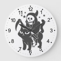Grim reaper riding a cat - Choose background color