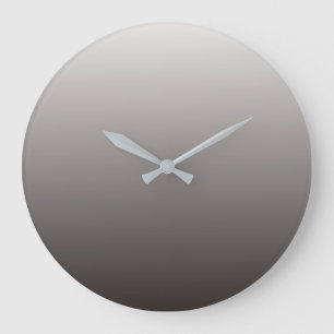 Grande Horloge Ronde Gris Chaud du Clair au Profond