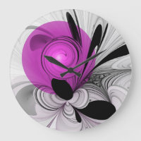 Gris Noir Abstrait Avec Art Fractal Magenta