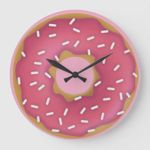 Grande Horloge Ronde Gros Donut rose