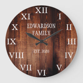 Grande Horloge Ronde Grotte rustique nom de famille pays