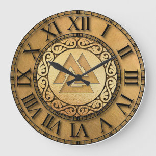 Grande Horloge Ronde Guerrier de Viking