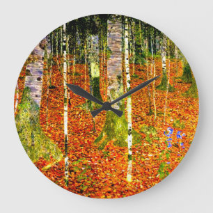 Grande Horloge Ronde Gustav Klimt Birch Trees