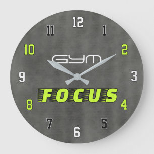 Grande Horloge Ronde GYM FOCUS Fitness Moderne