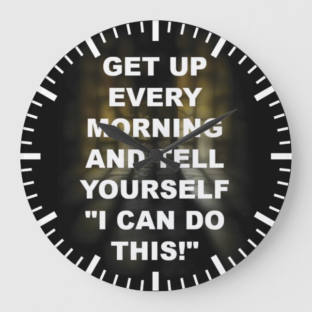 Grande Horloge Ronde Gym pour la motivation (Recto)