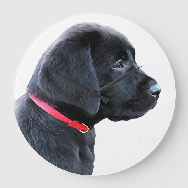Grande Horloge Ronde habillé en rouge - Black Lab (Recto)