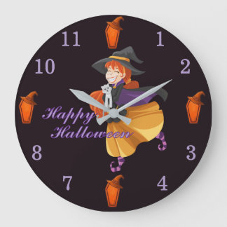 Grande Horloge Ronde Halloween