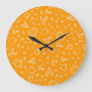 Grande Horloge Ronde Halloween