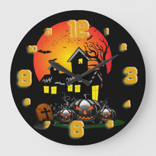 Grande Horloge Ronde Halloween