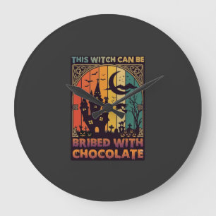 Grande Horloge Ronde Halloween Cette Sorcière Peut Être Corrompue Maiso
