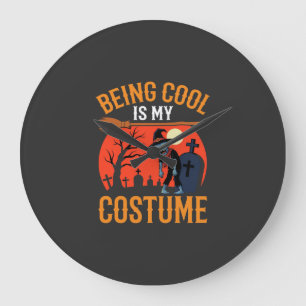 Grande Horloge Ronde Halloween être cool est mon design de costume de z