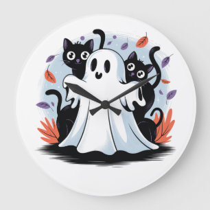 Grande Horloge Ronde Halloween Night Prowl