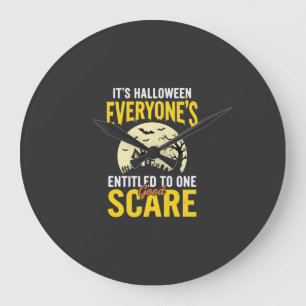 Grande Horloge Ronde Halloween tout le monde droit à une conception de
