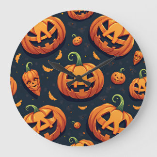 Grande Horloge Ronde Halloween Wall Clock