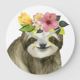 Grande Horloge Ronde Halo tropical  Soirée