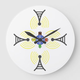 Grande Horloge Ronde Ham Radio Transmitter Clock