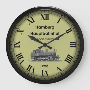 Grande Horloge Ronde Hambourg Hbf Station ~ Allemagne ~ 1906 ~ 