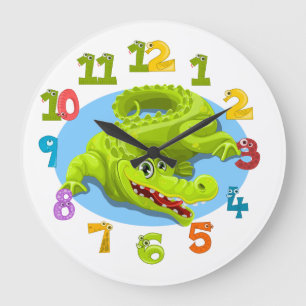 Grande Horloge Ronde Happy crocodile