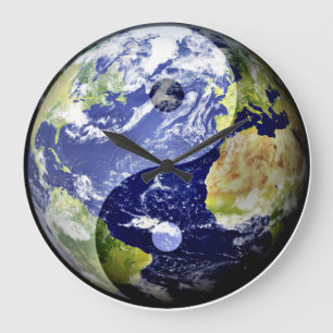 Grande Horloge Ronde Harmonie de Yin-Yang sur notre planète