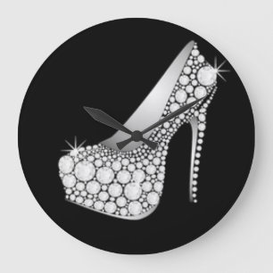 Grande Horloge Ronde Haut talon de diamant blanc
